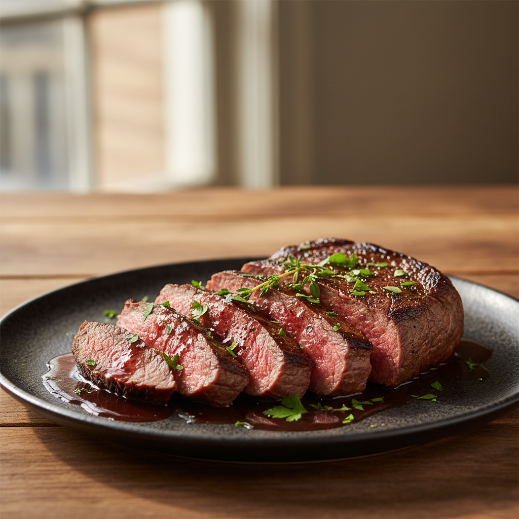 Flank Steak with Red Wine Pan Sauce | Crave