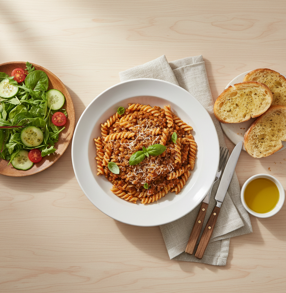 Whole Wheat Pasta with Lentil Bolognese Recipe