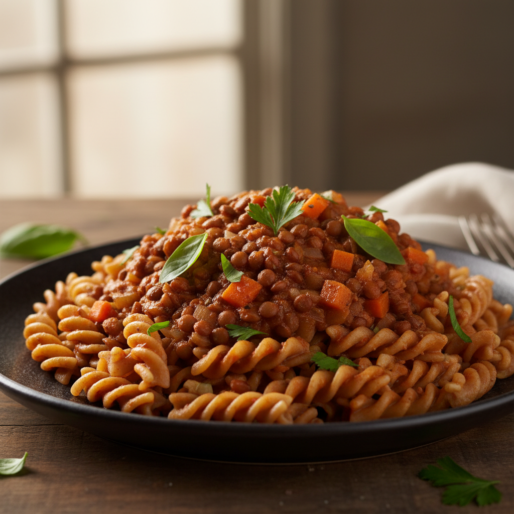 Whole Wheat Pasta with Lentil Bolognese | Crave