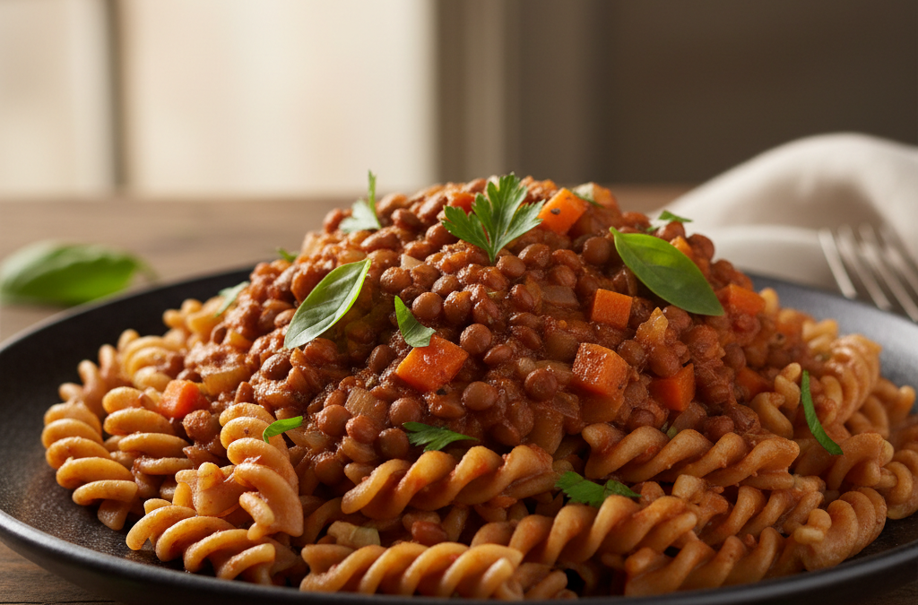 Whole Wheat Pasta with Lentil Bolognese | Crave